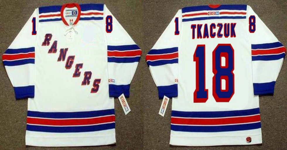 2019 Men New York Rangers #18 Tkaczuk white CCM NHL jerseys